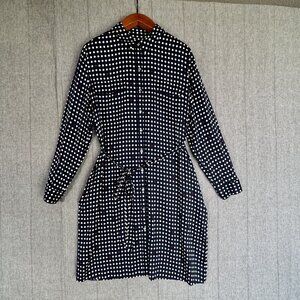 Nordstrom Black and White Checkered Midi Dress